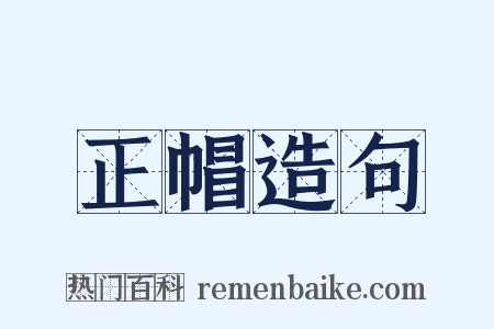 正帽造句是什么意思的图片